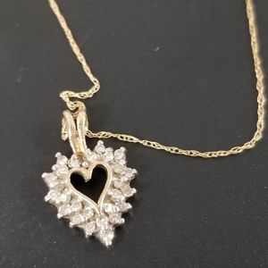 Gold and diamond necklace